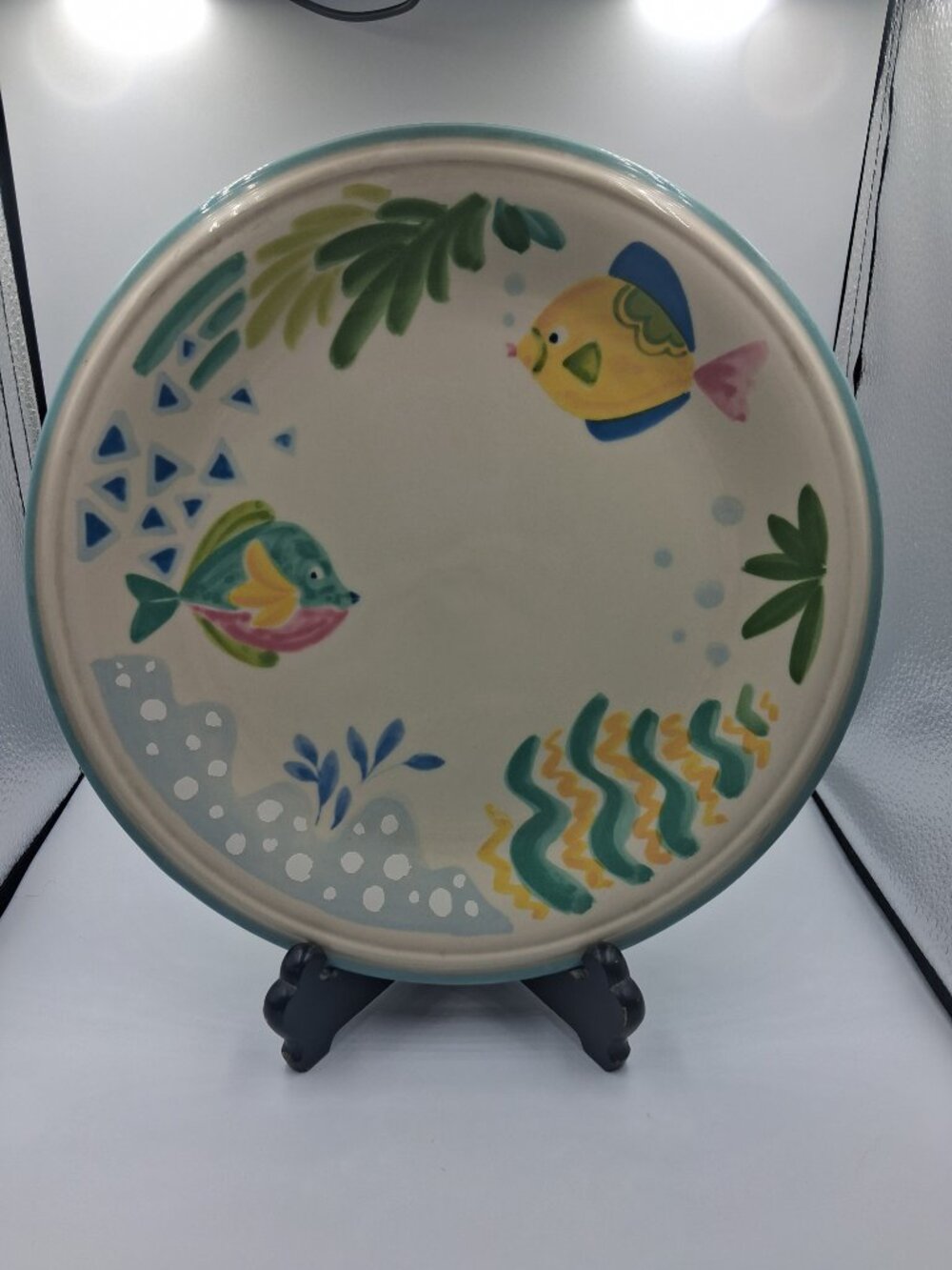 3 Vintage Studio Nova Barrier Reef Dinner Plates Tropical Fish Ocean Y2310 EUC